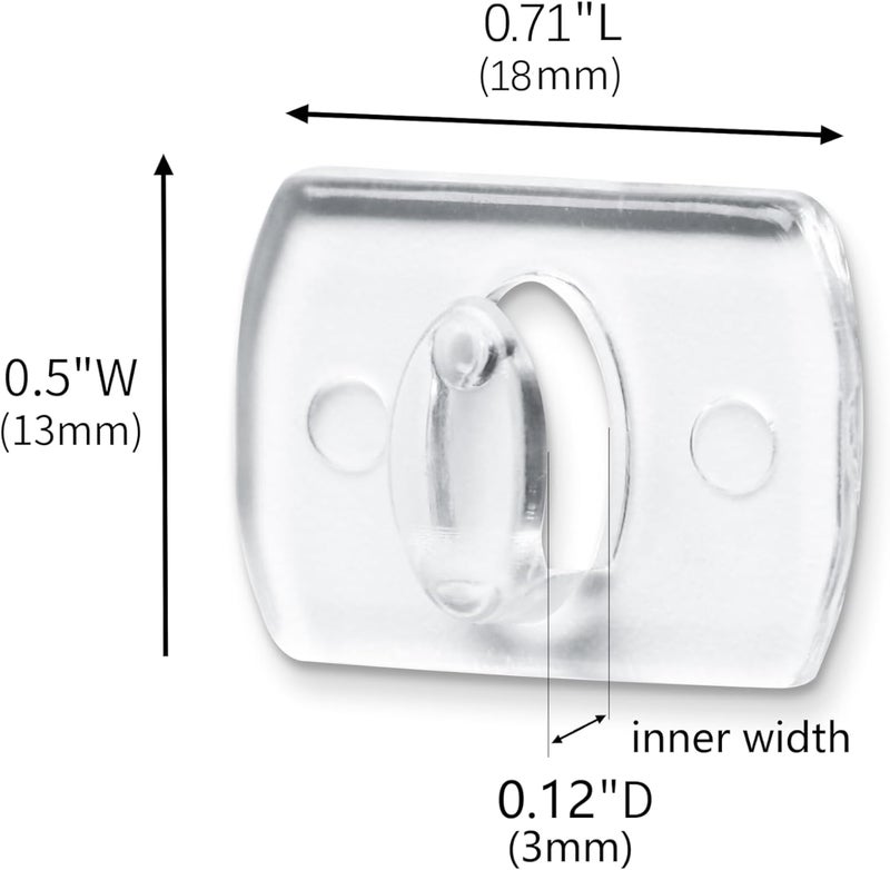 MOVELYST 240 Mini Clear Light Clips with 300 Adhesive Strips, Damage-Free Indoor Mini Wall Hooks for Hanging, Removable Clips for Christmas Decoration - Image 2